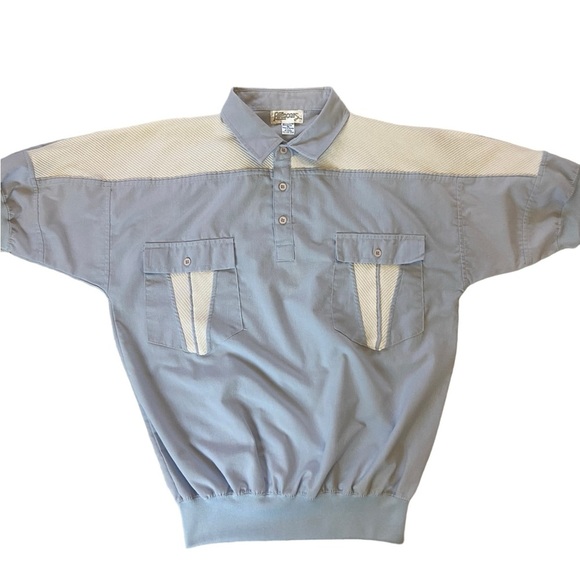 Vintage | Shirts | Vintage Alexxus White Baby Blue Polo 34 Buttondown ...